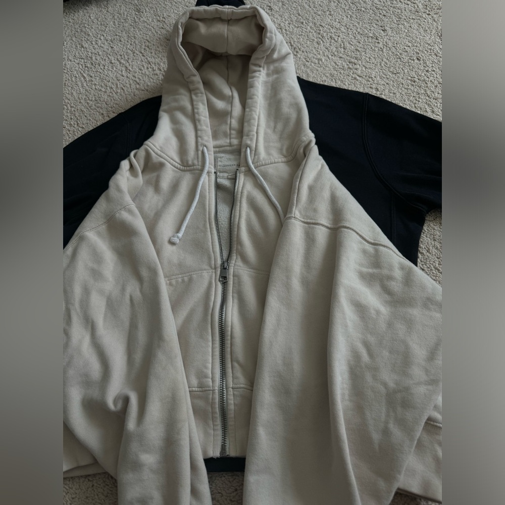 Off white American Eagle Cropped Hoodie